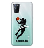 Oppo Basketbolcu Tasarımlı Şeffaf Telefon Kılıfı