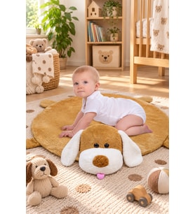 Bebek Oyun Halısı 120 cm Köpekli Oyun Matı (%100 Yerli)