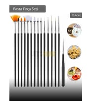 15’li Set Pasta Hazırlama Fırçası Yağlı Boya Fırçası Sulu Boya Fırçası Yüz Boyası Fırça El İşi Fırça
