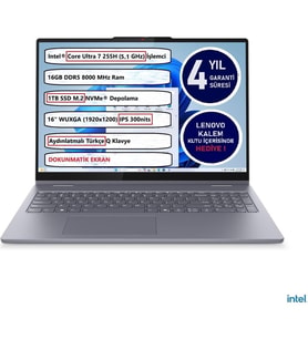 Lenovo Ideapad 5 2 In 1 16IAL10 Intel® Core Ultra 7 255H 16GB 1tb SSD 16" Touch 83KS002ATR Freedos Dokunmatik Bilgisayar