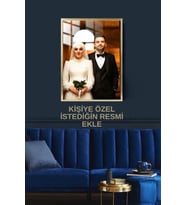 Kişiye Özel Düğün Kına Çerçeveli Metal Poster Tablo