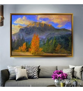 Altın Çerçeveli dekoratif tablo a520 (Gold)