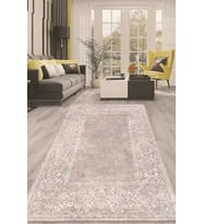 Dijital Kaymaz Taban Yıkanabilir Modern Renkli Salon Halısı Mutfak Halısı Yolluk ND-HT-372 (Krem)