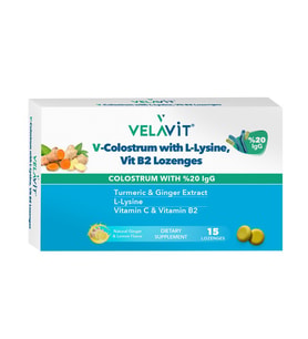 Velavit V-COLOSTRUM Lozenges Zencefil Zerdeçal 15 Tablet