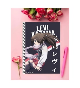 Levi Kazama Anime Defter 1 Adet Özel Tasarım A4 Boyutu 21*29 Cm Telli Çizgili defter