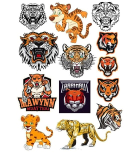 Aslan ve Kaplan Sticker Set 13 Parça Telefon, Tablet, Defter, Laptop Sticker