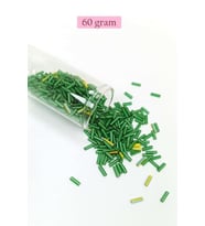 Uzun Boru Kesme Boncuk Çap 2mm Uzunluk 10 mm - 60 Gram - Yeşil - BNC295