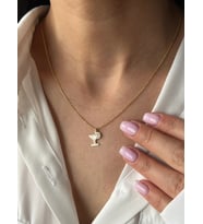 Kişiye Özel 925 Ayar Gümüş Minimal Martini Kokteyl Model Kolye (Gold)