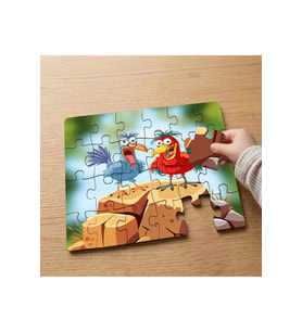 Sevimli Arkadaş Kuşlar Tasarımlı 24 Parça Ahşap Çocuk Puzzle MPK0306