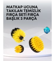 3’lü Matkap Ucu Temizlik Fırçası Seti Çok Amaçlı