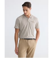 LCWAIKIKI Classic Bej Polo Yaka Desenli Erkek Tişört