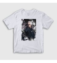 Presmono Unisex Çocuk Beyaz Geralt Of Rivia Dizi Witcher T-Shirt 321129tt (Beyaz)