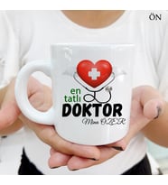 En Tatlı Doktor Renkli Tasarımlar ve Dekoratif Kişiye Özel Kupa Bardaklar