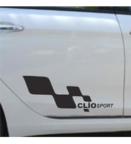 CLİO Yan Sport Oto Sticker Sağ Sol 2 Adet 11Cmx30CM