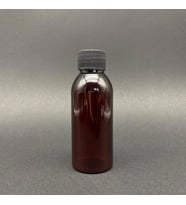 100 cc Amber Plastik Sert Şişe  - Siyah  Kapaklı- 100ml Kahverengi Plastik Şişe - x 10 Adet (Çok Renkli)