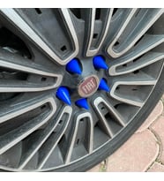 Tiger Marketing Sivri Bijon Kapağı 19 MM Mavi Krom Renk Bijon Kapağı Jant Bijon Kapağı Bijon Kapağı  Araba.