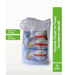 Bioxi® Hijyenik Klozet ve Yüzey Temizleme Mendili – 30’lu Paket ile Kolay ve Etkili Temizlik