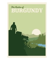 Bordo Kaleleri Masa Oyunu- Minimalist Seyahat Tablo Ahşap Poster Dekoratif