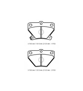 TOYOTA YARIS- 00/06; ARKA FREN BALATASI 1,0/1,3/1,5 (DİSK) (78,5X51,5X13,5) (DAIWA) 04466-20090