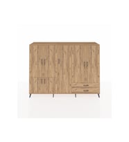 Hyperion Dolap 12 Raflı 2 Çekmeceli 7 Kapaklı 220x44x163 Çam-Çam