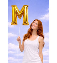 Gold M Harfi 100 cm Folyo Balon