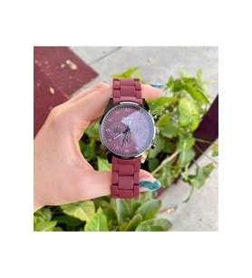 Bordo Armani Model Unisex Kol Saati