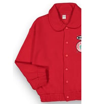 Kız Çocuk Orta Kalınlıkta Basic Kolej Ceket-Hırka (Kırmızı)
