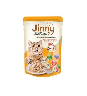 Jinny Gravy Ton ve Somon Etli Kedi Konserve Mama 70 gr