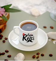 Kişiye Özel Evin Reisi Tasarımlı Türk Kahvesi Fincanı