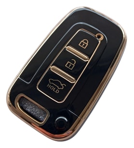 Kia Sportage Rio Soul Optima Sorento Uyumlu Smart Kumanda Kılıfı Oto Anahtarlık 3 Tuşlu Siyah Gold