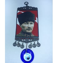 Atatürk Resimli Zamaklı Duvar Süsü