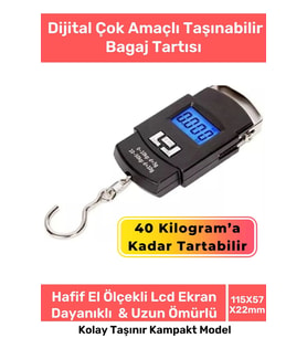 Deluxe Lcd Ekran Seyahat Bavul Ağırlık Tartı Dijital Çok Amaçlı Taşınabilir Bagaj Tartısı Max 40 Kg