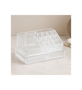 Şeffaf 16 Bölmeli Çok Amaçlı Makyaj ve Takı Organizeri, 23.3x13.5x11.5 cm
