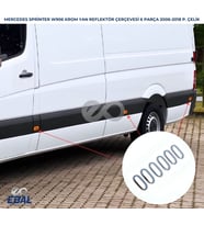 Mercedes Sprinter W906 Krom Yan Reflektör Çerçevesi 6 Prç. 2006-2018 Arası P.Çelik