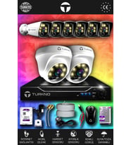 TURKNO 8 Kameralı Karie 2 İç Kamera Set 2 TB HDD Full HD Renkli Gece Görüşlü Güvenlik Kamerası Sistemi