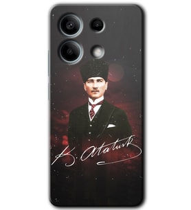 Xiaomi Redmi Note 13 5G Kılıf HD Desen Baskılı Kılıf - Kemal Atatürk