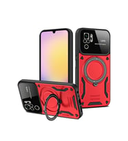 Mey İthalat® Redmi Note 10S Kılıf Joy Lens Standlı Kapak - Kırmızı