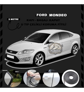 Ford Mondeo Oto Araç Kapı Koruma Fitili 5metre Parlak Siyah Renk