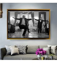 Tablore Mustafa Kemal Atatürk Zeybek Dansı Çerçeveli Kanvas Tablo Modern Salon Dekoru