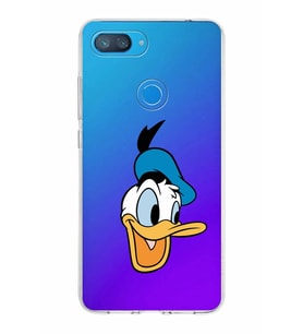 Xiaomi Mi 8 Lite Uyumlu Kapak Donald Duck Tasarımlı Şeffaf Silikon Kılıf