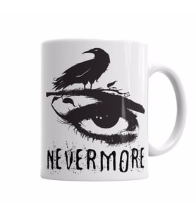 Nevermore  Edgar Allan Poe  Kupa Bardak Porselen