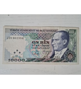7.EMİSYON TEMİZ DURUMDA ONBİN LİRA, KOLEKSİYONLUK BANKNOT, YERLİ KOLEKSİYONLUK NÜMİZMATİK