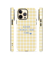iPhone 12 Pro Max Vorian Çift Katmanlı Kılıf Good Things Gingham