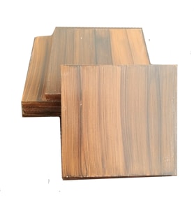 El Yapımı Eskitme Ahşap 6'lı Bardak Altlığı Seti (8x8 cm)