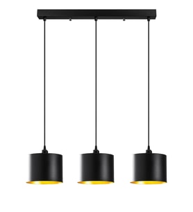 Dylight Metal Dekorasyon siyah üçlü sarkıt avize G:60CM