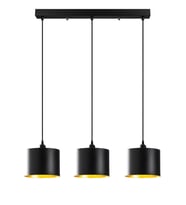Dylight Metal Dekorasyon siyah üçlü sarkıt avize G:60CM