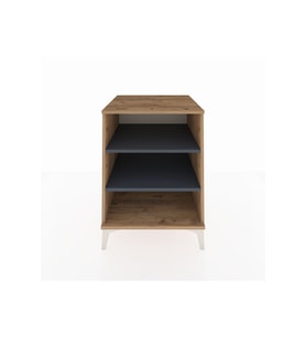 Kronos Komodin 2 Raflı 60x59x80 Çam-Antrasit