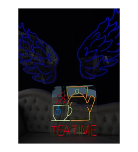 TEA TİME Yazılı ve Şekilli Neon Tabela