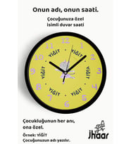 İsme Özel Sevimli Balerin Kedi Çocuk Odası Duvar Saati Orta Boy 30 cm Siyah Camlı Sessiz
