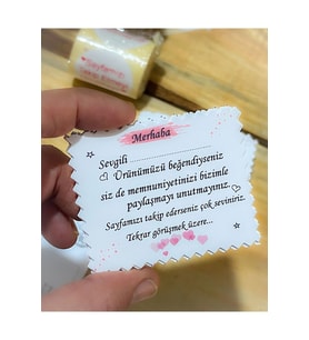 Sevgili Yazılı Not Kartı 5x8 cm 100 Adet (Teşekkür Kartı)